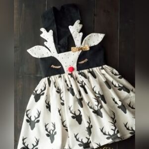 Reindeer Dress for Girls – Perfect for Christmas Photoshoots!Size 6-8